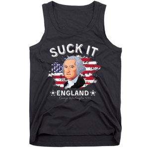 Suck It Funny England 4th of July George Washington Tank Top