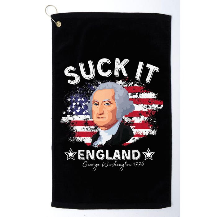 Suck It Funny England 4th of July George Washington Golf Towel