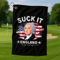 Suck It Funny England 4th of July George Washington Golf Towel