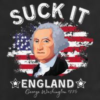 Suck It Funny England 4th of July George Washington Golf Towel