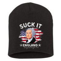 Suck It Funny England 4th of July George Washington Short Acrylic Beanie
