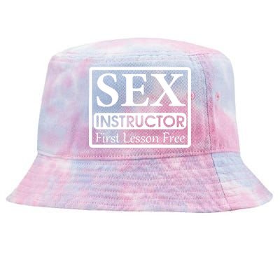 Sex Instructor First Free Lesson Tie-Dyed Bucket Hat