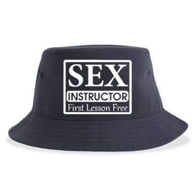 Sex Instructor First Free Lesson Sustainable Bucket Hat