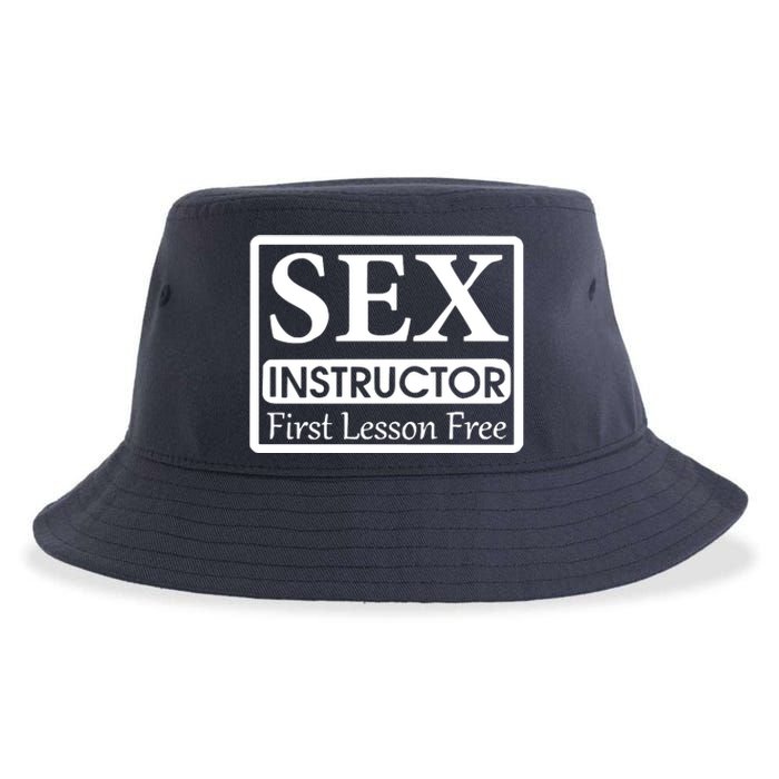 Sex Instructor First Free Lesson Sustainable Bucket Hat