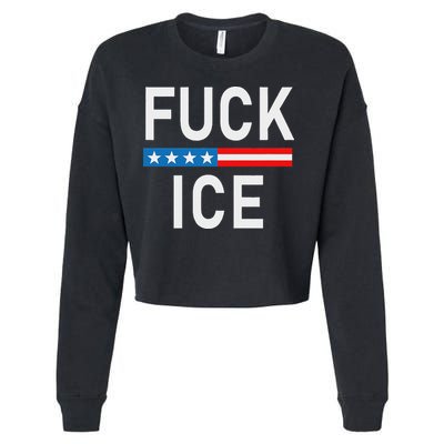 Support Immigrants Fuck Ice Cropped Pullover Crew