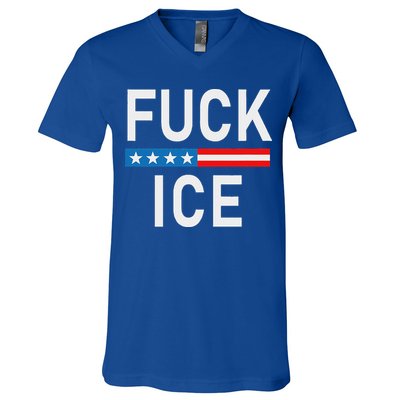 Support Immigrants Fuck Ice V-Neck T-Shirt