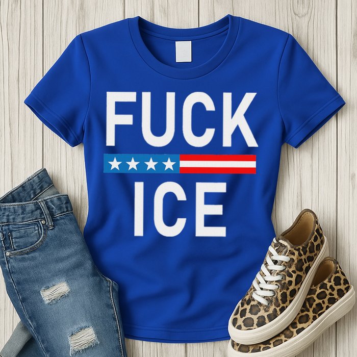 Support Immigrants Fuck Ice Womens T-Shirt