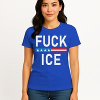 Support Immigrants Fuck Ice Womens T-Shirt