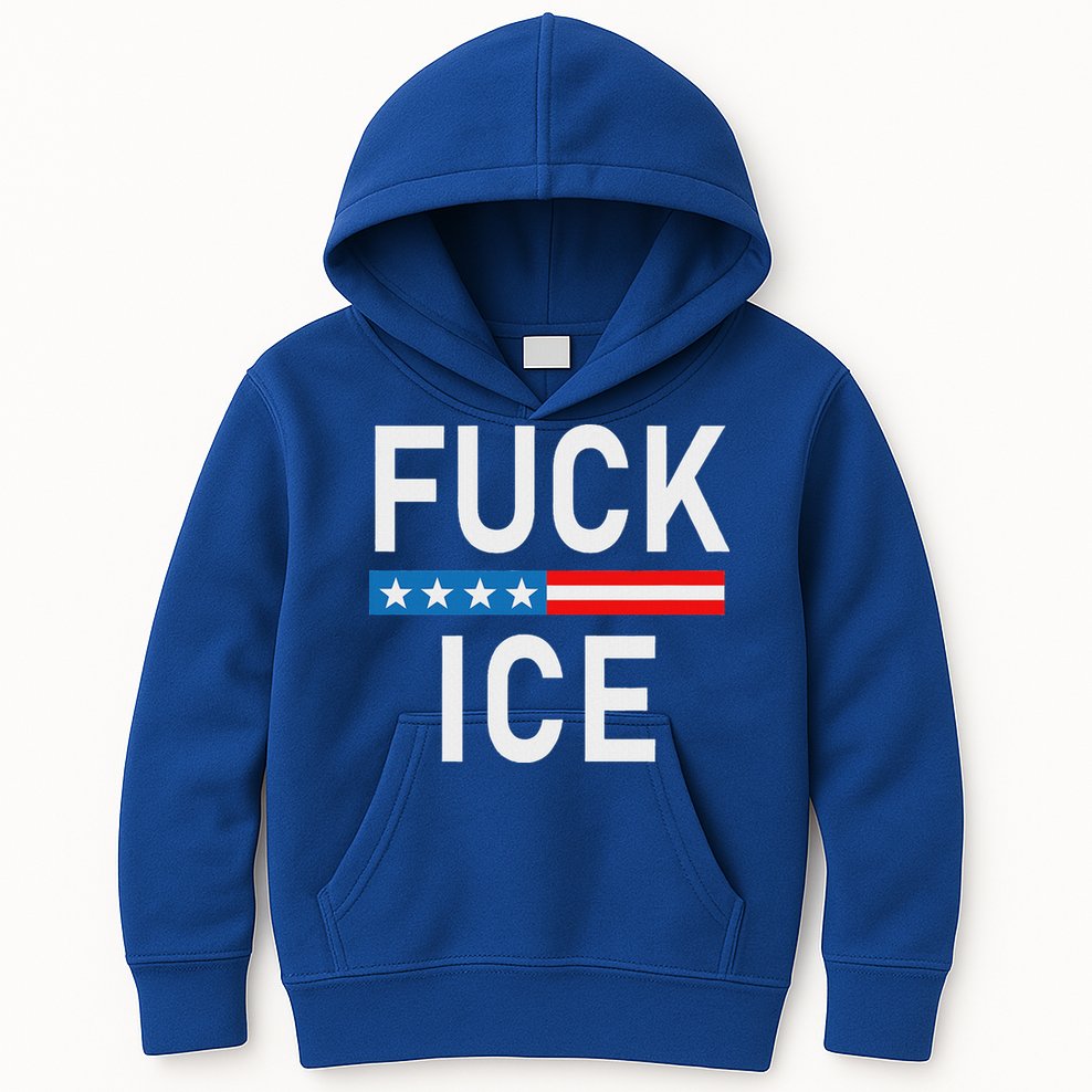 Support Immigrants Fuck Ice Kids Hoodie