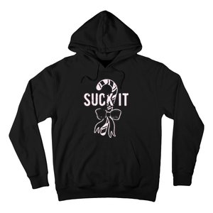 Suck It Funny Christmas Candy Cane Hoodie