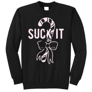 Suck It Funny Christmas Candy Cane Sweatshirt