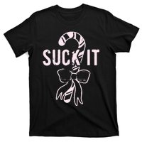 Suck It Funny Christmas Candy Cane T-Shirt