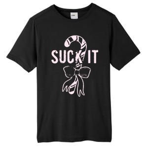 Suck It Funny Christmas Candy Cane Tall Fusion ChromaSoft Performance T-Shirt