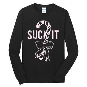 Suck It Funny Christmas Candy Cane Tall Long Sleeve T-Shirt