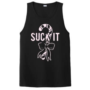 Suck It Funny Christmas Candy Cane PosiCharge Competitor Tank