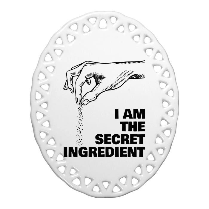 Secret Ingredient Funny Cooking Cook Chef Ceramic Oval Ornament