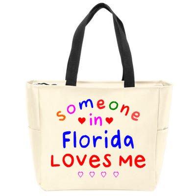 Someone In Florida Loves Me Zip Tote Bag