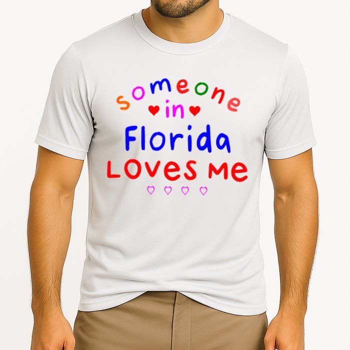 Someone In Florida Loves Me Cooling Performance Crew T-Shirt