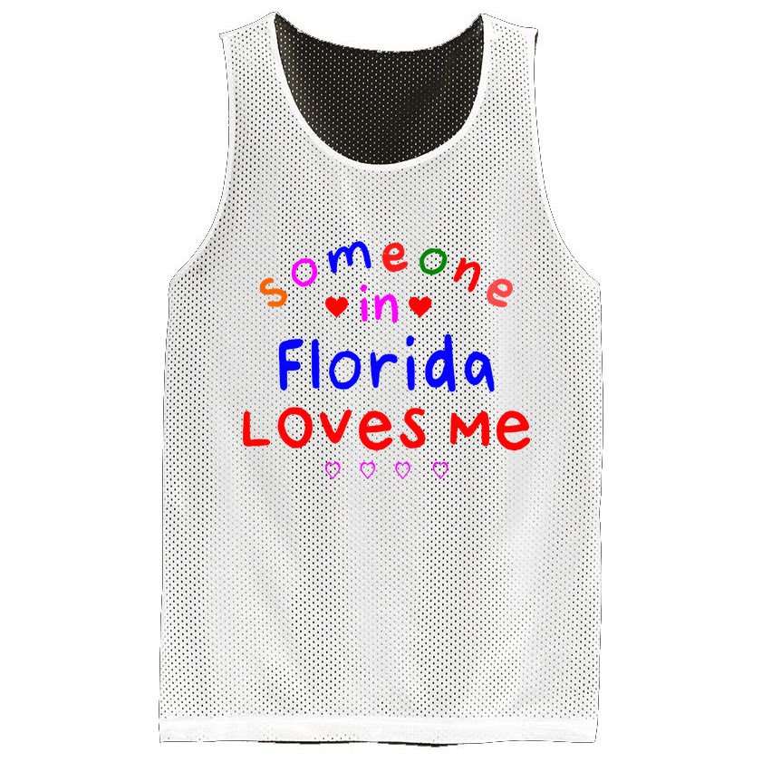 Someone In Florida Loves Me Mesh Reversible Basketball Jersey Tank