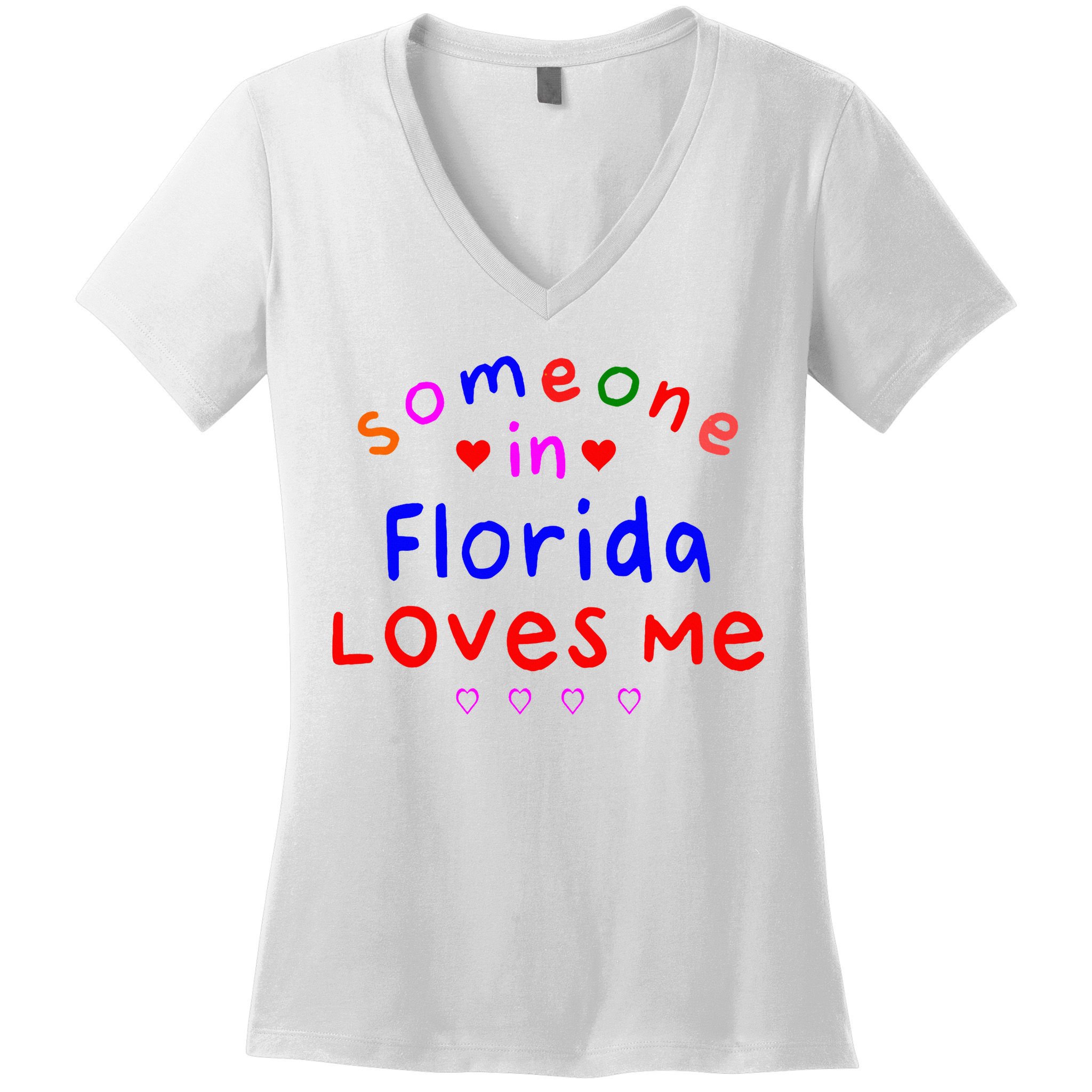 Someone In Florida Loves Me Women's V-Neck T-Shirt