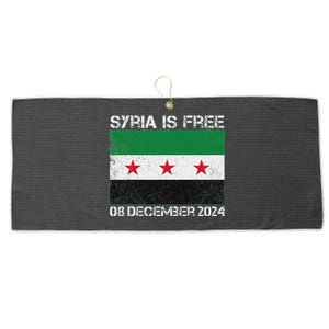 Syria Is Finally Free Celebrate The Freedom March Syria Free Large Microfiber Waffle Golf Towel