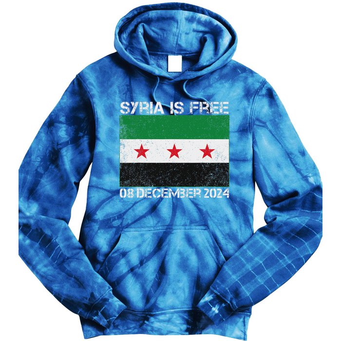 Syria Is Finally Free Celebrate The Freedom March Syria Free Tie Dye Hoodie