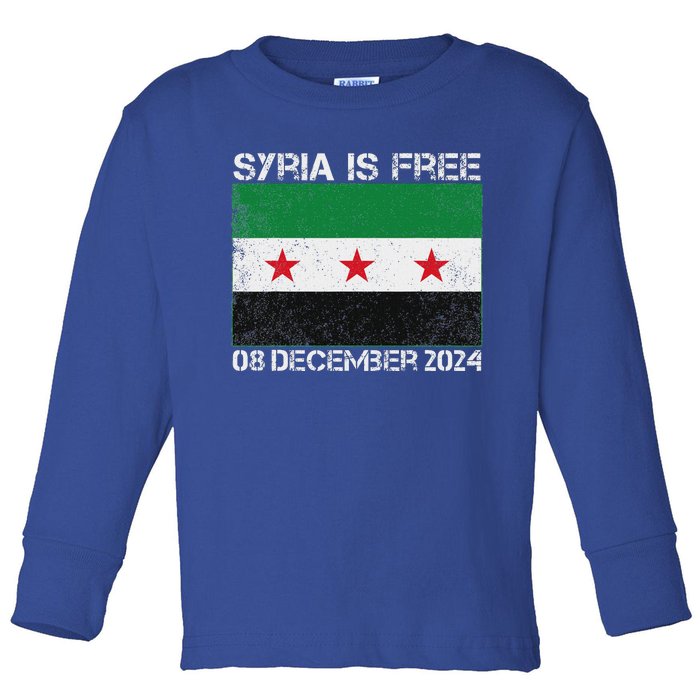 Syria Is Finally Free Celebrate The Freedom March Syria Free Toddler Long Sleeve Shirt