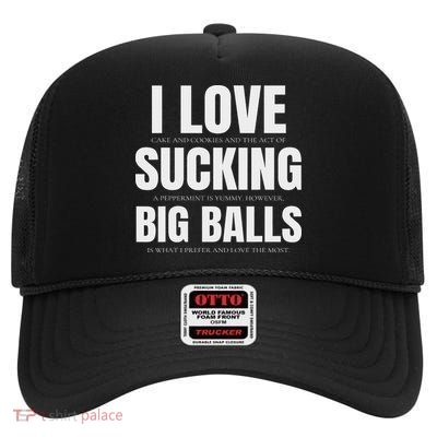 Sexual Innuendo Funny Offensive Adult Humor Gag Women High Crown Mesh Back Trucker Hat