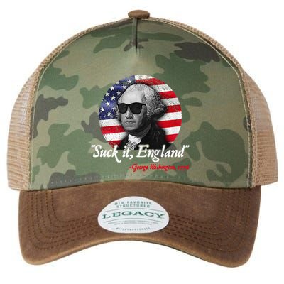 Suck It Funny England 4th of July George Washington Funny Legacy Tie Dye Trucker Hat