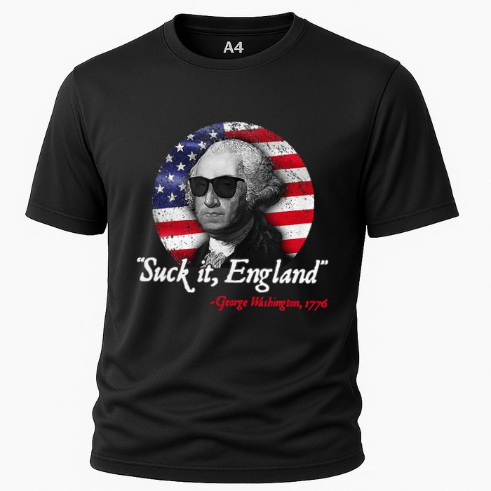 Suck It Funny England 4th of July George Washington Funny Cooling Performance Crew T-Shirt