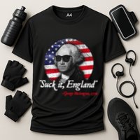 Suck It Funny England 4th of July George Washington Funny Cooling Performance Crew T-Shirt