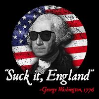 Suck It Funny England 4th of July George Washington Funny 7-Panel Snapback Hat