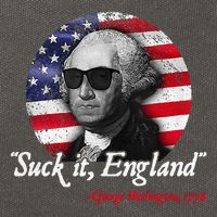 Suck It Funny England 4th of July George Washington Funny Cotton Canvas Backpack