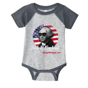 Suck It Funny England 4th of July George Washington Funny Infant Baby Jersey Bodysuit