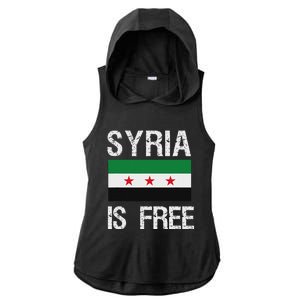 Syria Is Free Syrian Flag Ladies PosiCharge Tri-Blend Wicking Draft Hoodie Tank