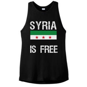 Syria Is Free Syrian Flag Ladies PosiCharge Tri-Blend Wicking Tank