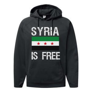 Syria Is Free Syrian Flag Performance Fleece Hoodie