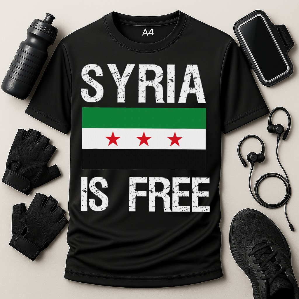 Syria Is Free Syrian Flag Cooling Performance Crew T-Shirt