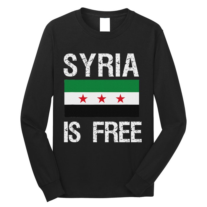 Syria Is Free Syrian Flag Long Sleeve Shirt