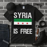 Syria Is Free Syrian Flag Tall T-Shirt