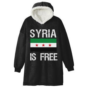 Syria Is Free Syrian Flag Hooded Wearable Blanket