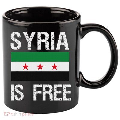 Syria Is Free Syrian Flag 11oz C Handle Ceramic Mug