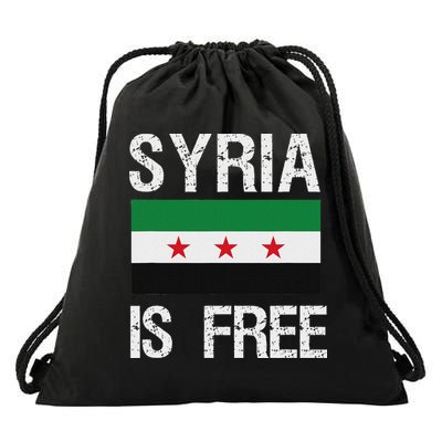 Syria Is Free Syrian Flag Drawstring Bag