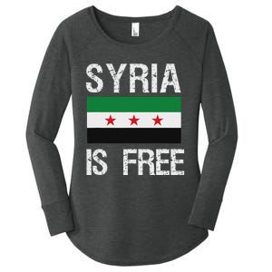 Syria Is Free Syrian Flag Women's Perfect Tri Tunic Long Sleeve Shirt