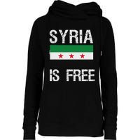 Syria Is Free Syrian Flag Womens Funnel Neck Pullover Hood