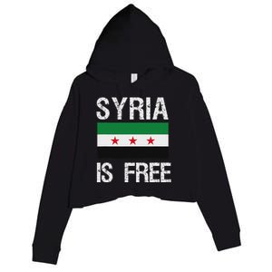 Syria Is Free Syrian Flag Crop Fleece Hoodie