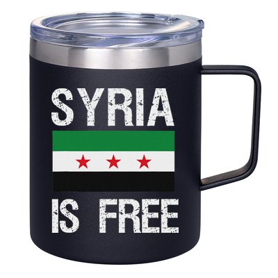 Syria Is Free Syrian Flag 12oz Stainless Steel Coffee Mug