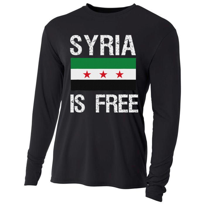 Syria Is Free Syrian Flag Cooling Performance Long Sleeve Crew