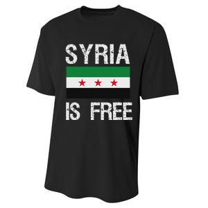 Syria Is Free Syrian Flag Performance Sprint T-Shirt