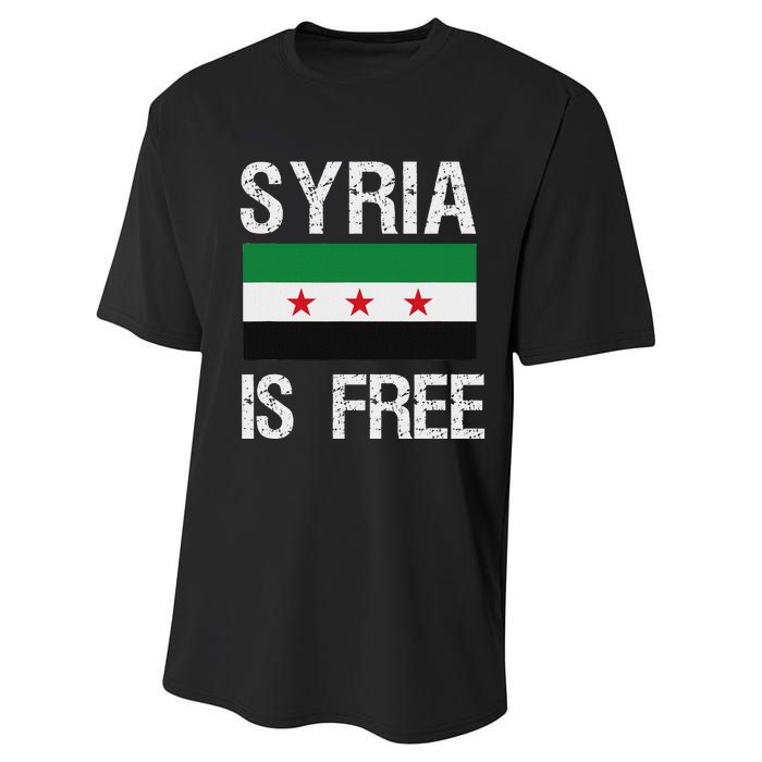 Syria Is Free Syrian Flag Performance Sprint T-Shirt